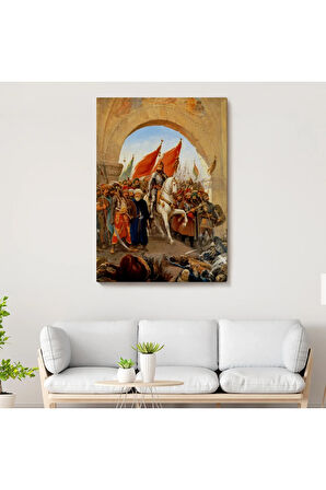 Fatih Sultan Mehmet Istanbul'a Girişi Tablosu - Fausto Zonaro -6439