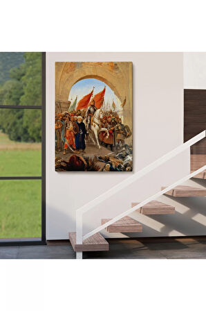Fatih Sultan Mehmet Istanbul'a Girişi Tablosu - Fausto Zonaro -6439