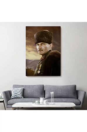 Kalpaklı Mustafa Kemal Atatürk Duvar Tablosu -6448