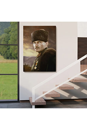Kalpaklı Mustafa Kemal Atatürk Duvar Tablosu -6448