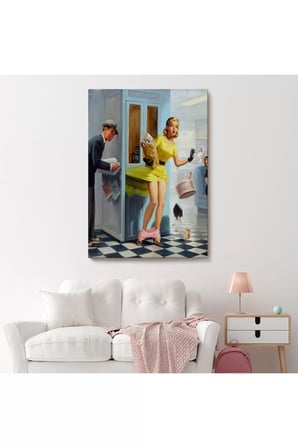 Pin Up Girl Duvar Tablo-6458