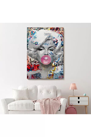 Marilyn Monroe Graffiti Pop Art Duvar Tablosu-6471
