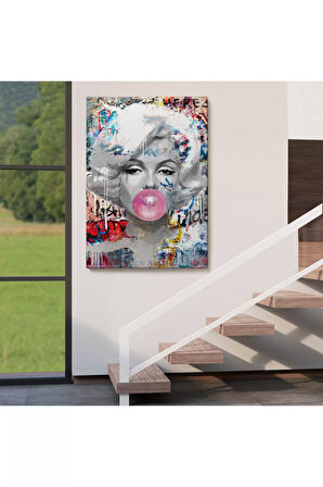 Marilyn Monroe Graffiti Pop Art Duvar Tablosu-6471