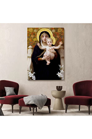 Zambak İle Bakire Tablosu - The Madonna Of The Lilies-6479