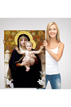 Zambak İle Bakire Tablosu - The Madonna Of The Lilies-6479