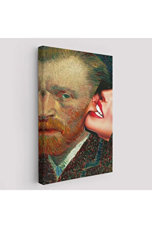Vincent Van Gogh Kulağını Isıran Kadın Pop Art Tablo-6486