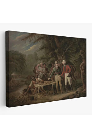 General Francis Marion Bir İngiliz Subayı Yemeğini Paylaşmaya Davet Eden Tablosu-6547