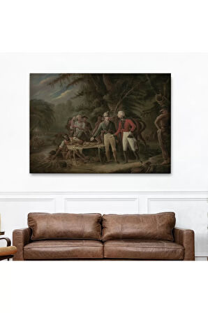 General Francis Marion Bir İngiliz Subayı Yemeğini Paylaşmaya Davet Eden Tablosu-6547