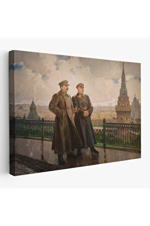 Kremlin'de Stalin Ve Voroshilov Tablosu - Stalin And Voroshilov İn The Kremlin-6551