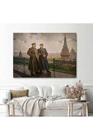 Kremlin'de Stalin Ve Voroshilov Tablosu - Stalin And Voroshilov İn The Kremlin-6551