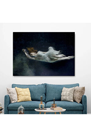 Su Altındaki Kadın Dekoratif Duvar Tablosu-6558