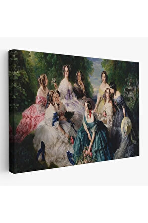 İmparatoriçe Eugenie  Ve  Leydileri Tablosu - The Empress Eugénie-6570