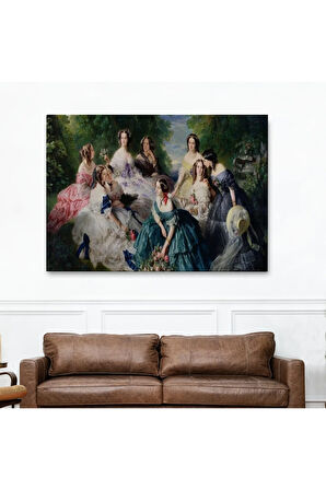 İmparatoriçe Eugenie  Ve  Leydileri Tablosu - The Empress Eugénie-6570