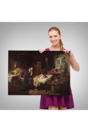 Londra Köprüsü  Gece Manzara Tablosu-6638