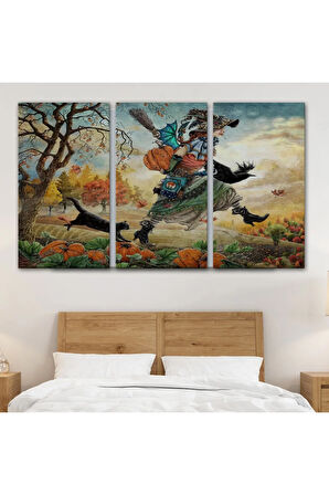 Cadı Ve Kedisi Cadılar Bayramı Helloven Duvar Tablosu -6648