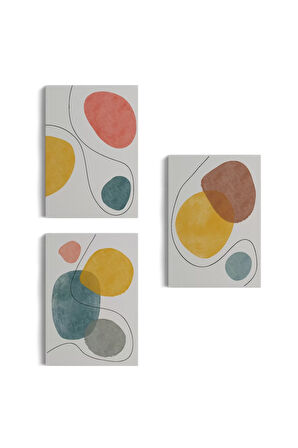 Soyut Tablo Seti 3 Parça Dekoratif Duvar Tablosu-aa-1