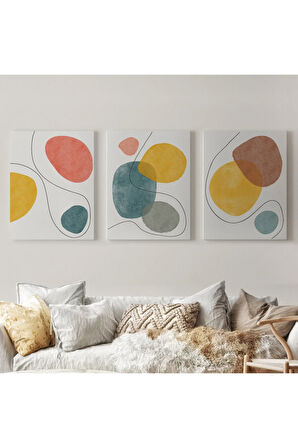 Soyut Tablo Seti 3 Parça Dekoratif Duvar Tablosu-aa-1