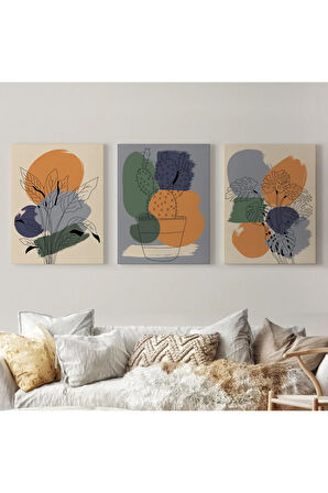 İskandinav Tarzı Bohem Minimal 3 Lü Tablo Seti-af-6
