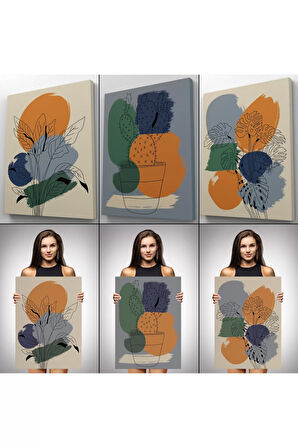 İskandinav Tarzı Bohem Minimal 3 Lü Tablo Seti-af-6