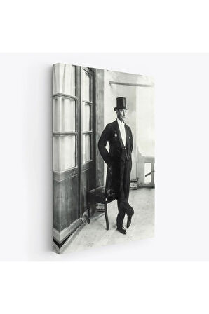 Atatürk Portre Tablosu Mustafa Kemal Atatürk Dikdörtgen Dekoratif Kanvas Tablo-ct-72