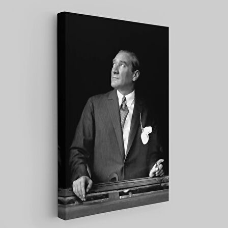 Atatürk Portre Tablosu Mustafa Kemal Atatürk Dikdörtgen Dekoratif Kanvas Tablo-dı-86
