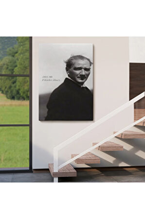 Atatürk Portre Tablosu Mustafa Kemal Atatürk Dikdörtgen Dekoratif Kanvas Tablo-fd-128