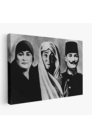 Atatürk Portre Tablosu Mustafa Kemal Atatürk Dikdörtgen Dekoratif Kanvas Tablo-fl-136