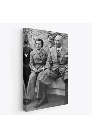 Atatürk Portre Tablosu Mustafa Kemal Atatürk Dikdörtgen Dekoratif Kanvas Tablo-ft-144