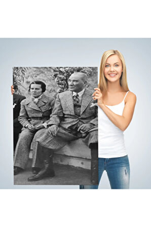 Atatürk Portre Tablosu Mustafa Kemal Atatürk Dikdörtgen Dekoratif Kanvas Tablo-ft-144