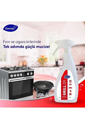 Diversey Grill D9 2x750 ml Yağ Çözücü Sprey