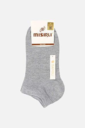 Mısırlı Kadın Bambu Tekli Gri Yazlık Patik Çorap