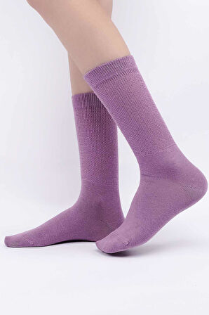 Mısırlı Kadın %10 GÜMÜŞ madeni içerikli Mor Soket Çorap   M 78000 MR
