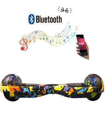 CityMate Elektrikli Kaykay Hoverboard Bluetooth Hoparlörlü 6.5 Inch Grafiti D08