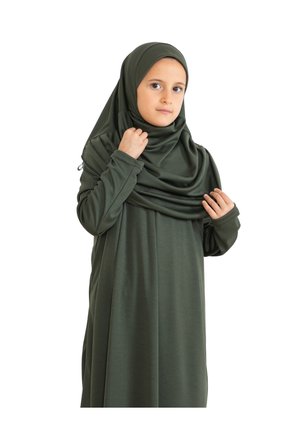 İki Parça Çocuk Namaz Elbisesi Seti Eşarp Ile Takım, Islami Giyim Takım Kızlar Için