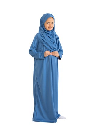 İki Parça Çocuk Namaz Elbisesi Seti Eşarp Ile Takım, Islami Giyim Takım Kızlar Için
