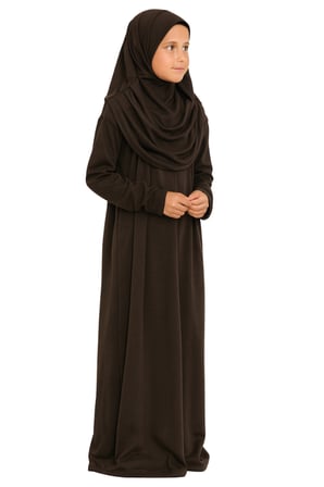 İki Parça Çocuk Namaz Elbisesi Seti Eşarp Ile Takım, Islami Giyim Takım Kızlar Için