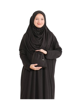 Keseli Namaz Elbisesi Eşarp Hazır Tesettür Giyim Türban Müslüman Giysi Takım