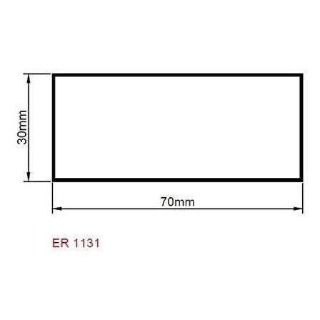 Kutu Mastar Profili 70x30 ER 1131 Pres 3 metre