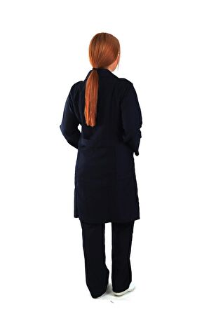 ESER - Kadın Alpaka Önlük - Çıtçıtlı - Lacivert