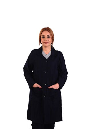 ESER - Kadın Alpaka Önlük - Çıtçıtlı - Lacivert