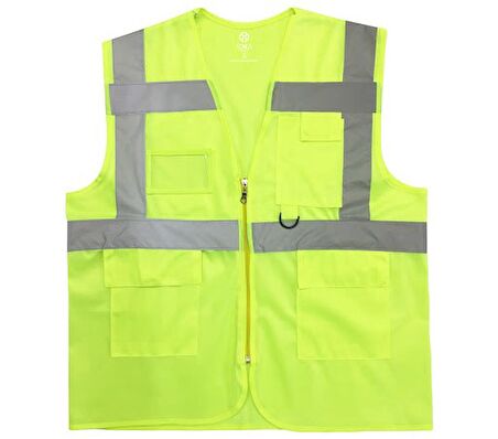 Mühendis Tipi İkaz Yeleği - Sarı