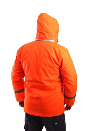 ESER - Polarlı Denizci Kabanı - Reflektörlü - Turuncu