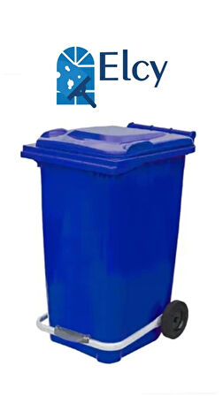 ELCY 240 LT Mavi PEDALLI Çöp Konteyneri Isıya Karşı Dayanıklı