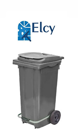 ELCY 120 LT Gri Pedallı Çöp Konteyneri Isıya Karşı Dayanıklı
