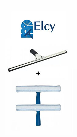 ELCY 45 Cm Cam Silme Aparatı Metal Çekçek Ve 2 Adet 45 Cm Cam Peluş