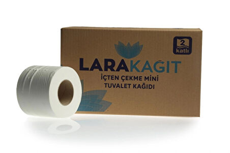 Lara Mini İçten Çekme Tuvalet Kağıdı Çift Katlı 4 Kg. 12 Rulo