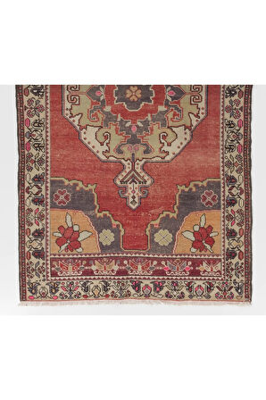 148x170 cm Eşsiz Eski Kapadokya Halısı. %100 Yün. Geleneksel El Yapımı Halı