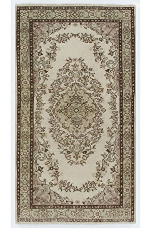 125x220 cm Eski Anadolu Uşak Halısı. Ofis ve Ev Dekorasyonu için idealdir. El Yapımı Yün Halı