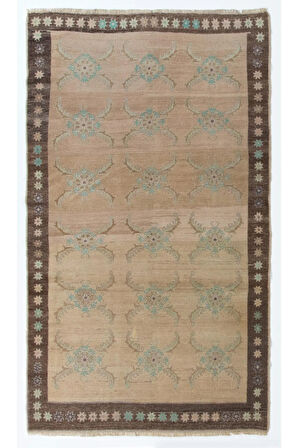 133x231 cm Karapınar / Türkiye'den Eşsiz Eski El Dokuma Yün Halı