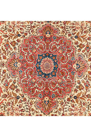 238x338 cm Eski Oryantal Halı. Geleneksel El Düğümlü Yün Halı. El Dokuması Halı